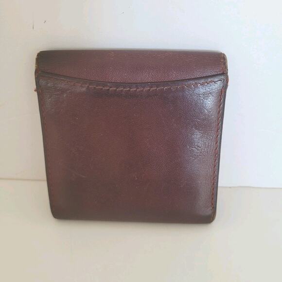 Cartier Vintage Mini Coin Case Pouch Wallet Bordeaux Leather Small Red Burgundy - Picture 2 of 11
